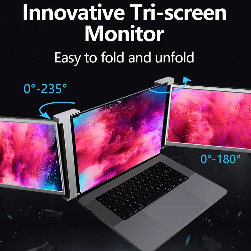 2026unique Technology Innovation Portable Screen 1080P IPS Panel USB C & USB a Triple