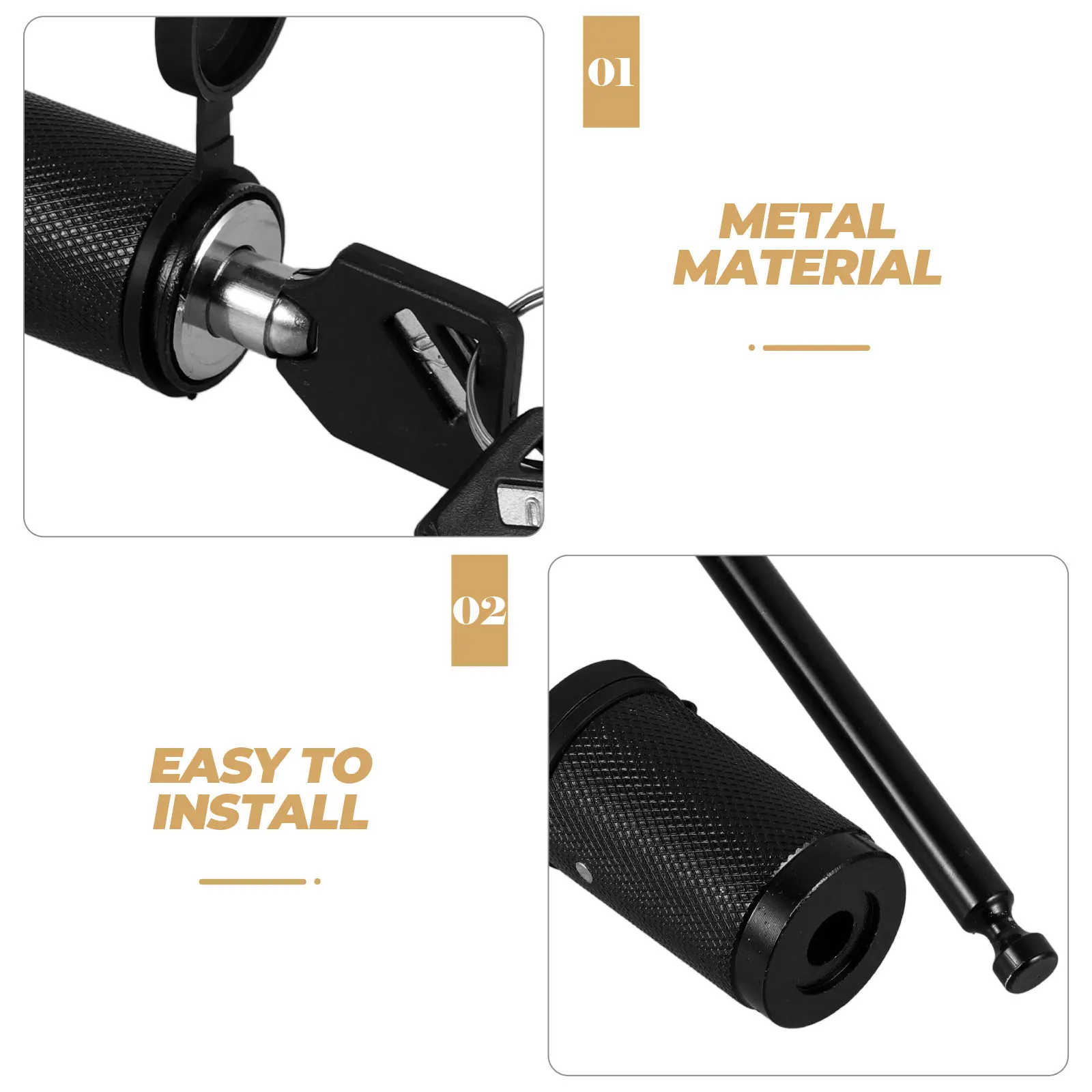 

Trailer Hitch Receiver Lock High Strength Metal Easy Install Security Peace of Mind Hitch Lock Trailer Locking