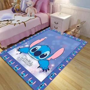 Vikama Blue Alien Creatures Crystal Battery House Decorative Rugs Room Being Kitchen Bathroom Non -slip rugs 8 Main Sales Blue Carpet - №4