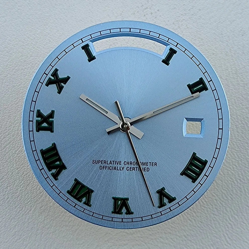 ساعة Miyota الطلب الهاتفي 31 ، بشعار مخصص ، قرص أخضر مضيء ، قرص اتصال هاتفي ، ملحقات ساعة حركة Miyota