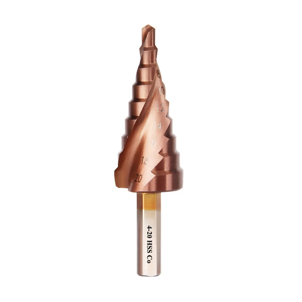 ステップドリルビット 木製コーンドリルビット 木工用高速度鋼回転穴あけ工具、4-32mm