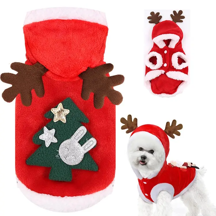 

Wholesale Christmas Pet Clothing Dog Autumn and Winter New Warm Small Medium and Large Dog Clothing