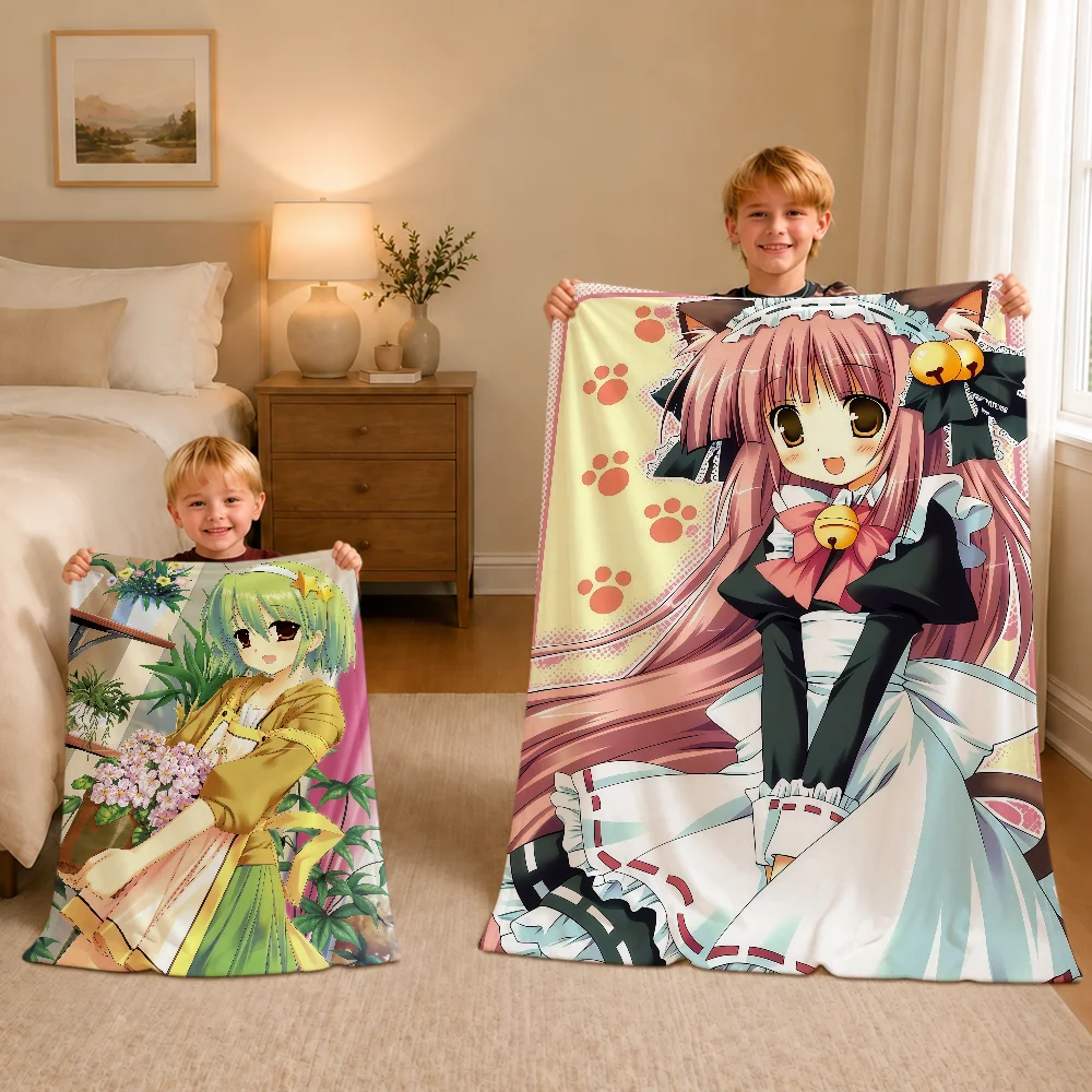Anime Moe Gizmo N-Nekonade Distortion Galgame Warm Soft Plush Blanket Sofa Living Room Nap Home Bedroom Gift Flannel Pet Hogar