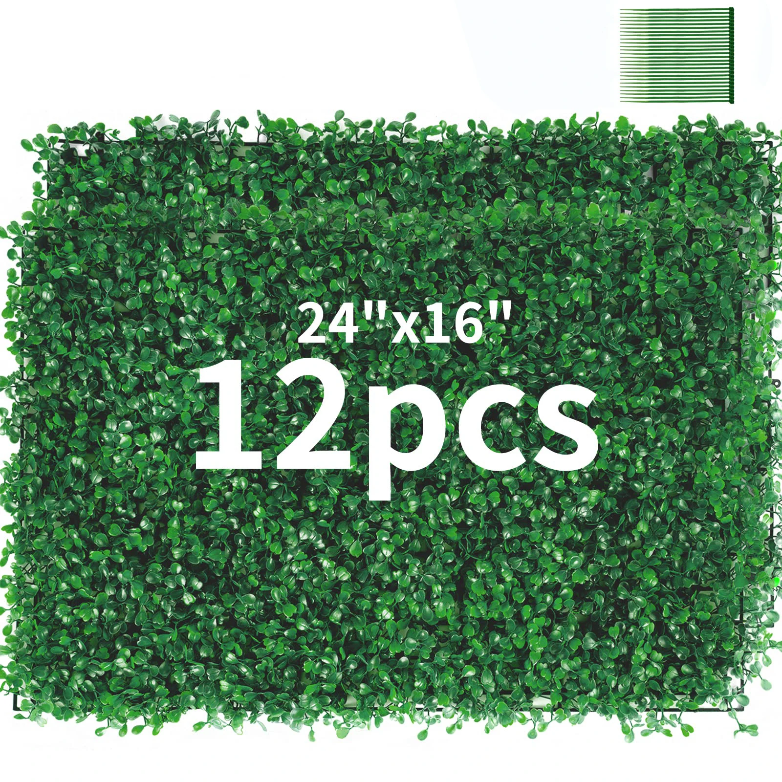 12pcs Artificial Boxwood Panel 24