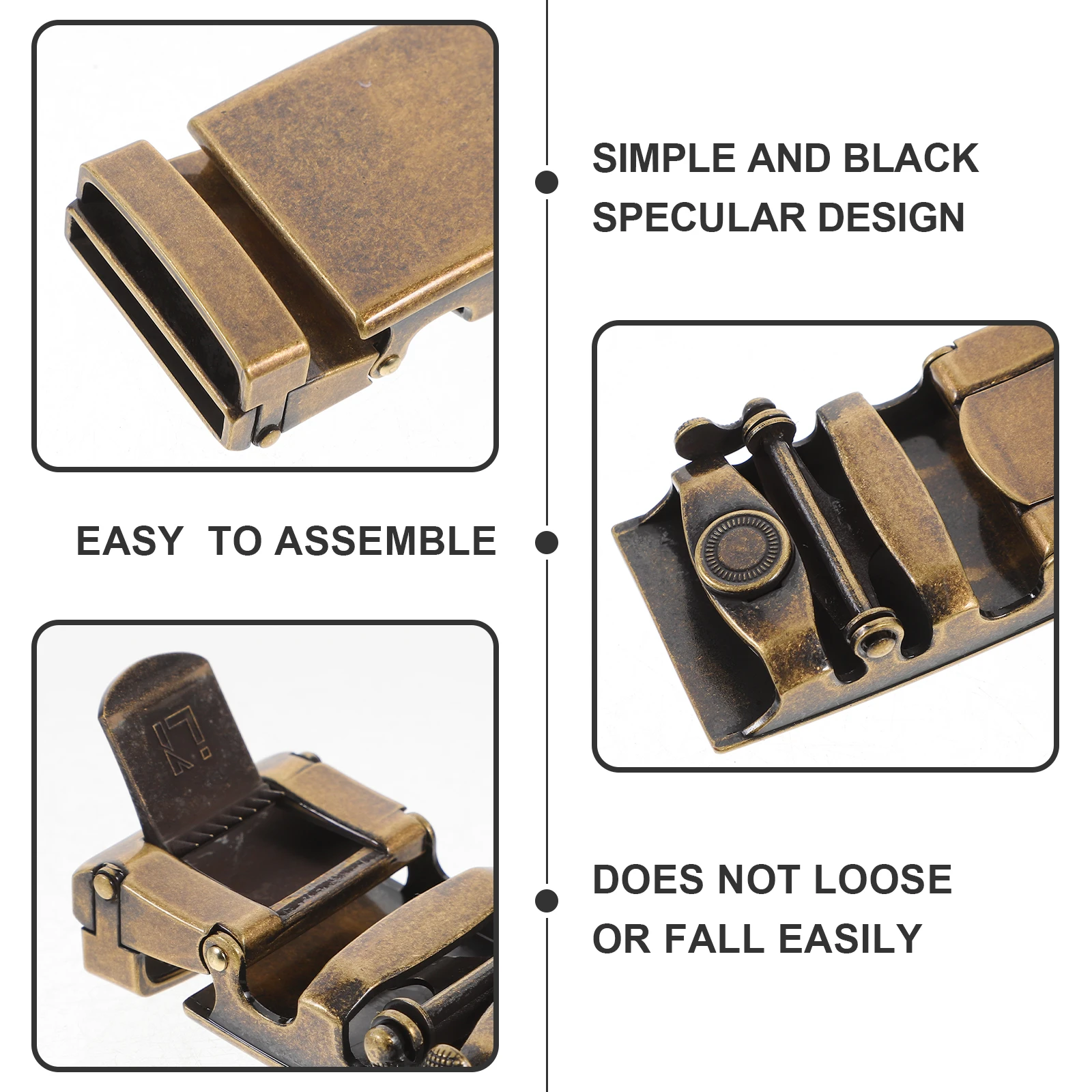 

Men'S Alloy Automatic Ratchet For Businessmen Formal Belt Buckle Ratchet Belt Buckle Wear Light Brown