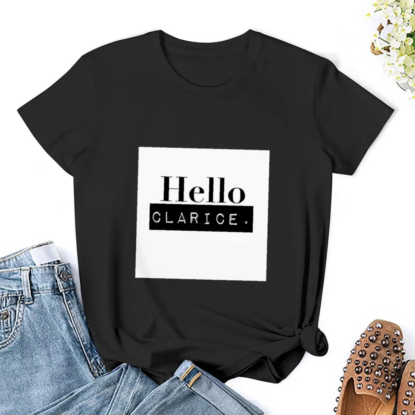 Hello Clarice T-Shirt oversized cute clothes oversized t shirts for Women