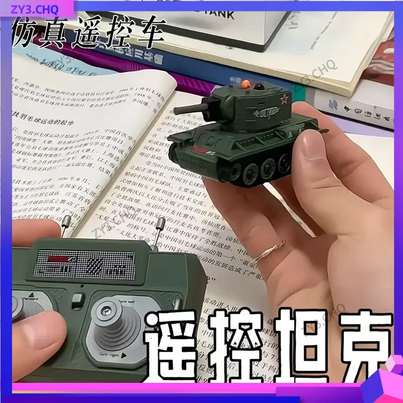 รถถังบังคับวิทยุขนาดเล็ก สร้างสรรค์ สมจริง ชาร์จไฟได้ รถออฟโรด บังคับด้วยอินฟราเรด ของขวัญสำหรับแฟนหนุ่ม