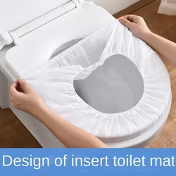 Disposable Bathroom Accessories Toilet Toilet SeatS Cover Seats Travel Stickers Portable Cushion Paper Maternal Non-woven Fabric