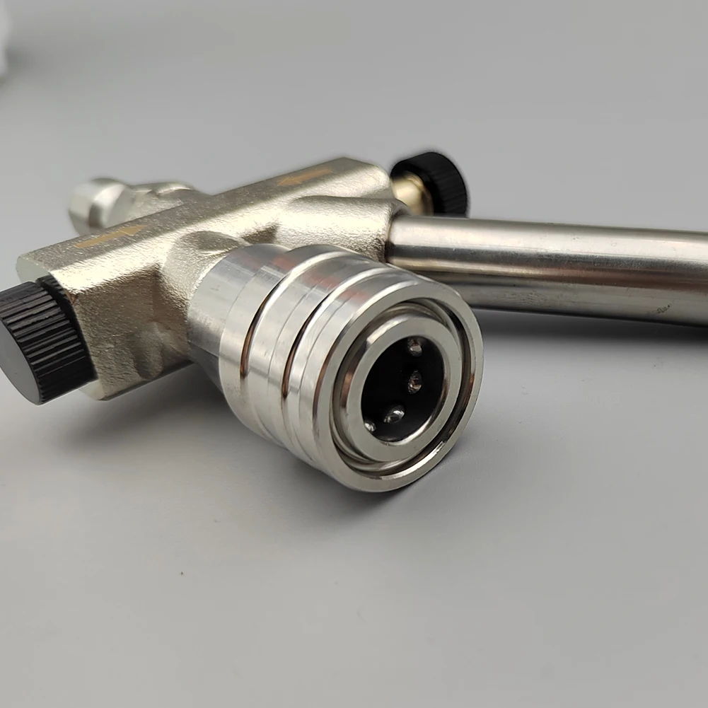 Attacco per idropulitrice a doppia valvola 1/4 Cannone per schiuma a collegamento rapido Interruttore a doppio scopo in acciaio inossidabile per idropulitrice ad alta pressione