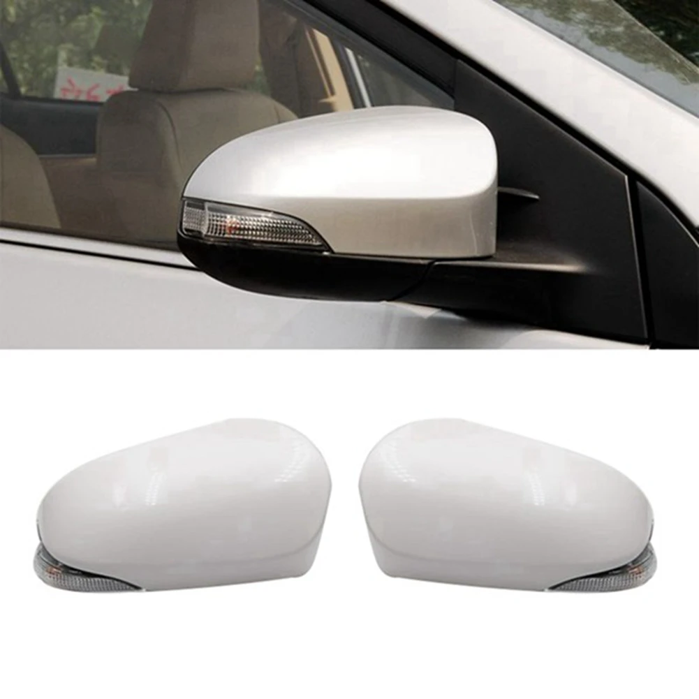 1Pair Car Rear View Mirror Cover Cap with Turn Signal Flashing for Toyota Corolla 2014 2015 2016 2017