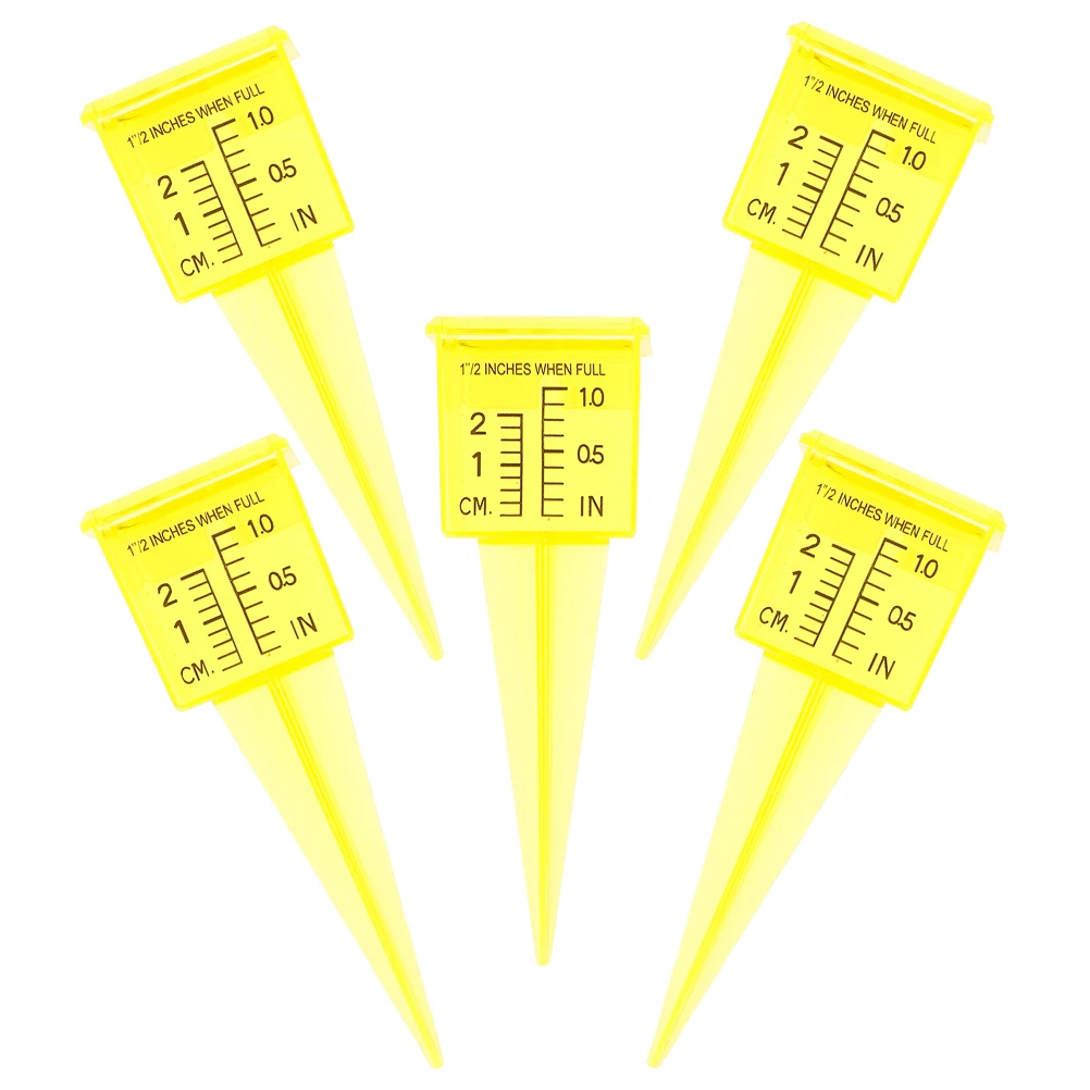 

5 Pcs Rain Gauge 1.5Inch Large Precision Outdoor Garden Water Measurement Tool Sprinkler Catch Cups Lawn Water Gauge