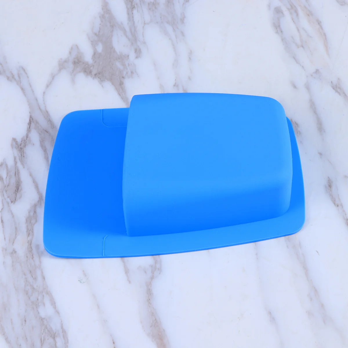 

Toiletry Organizer Bathroom Storage Silicone Toothbrush Holder Desktop Razor Shower Blue