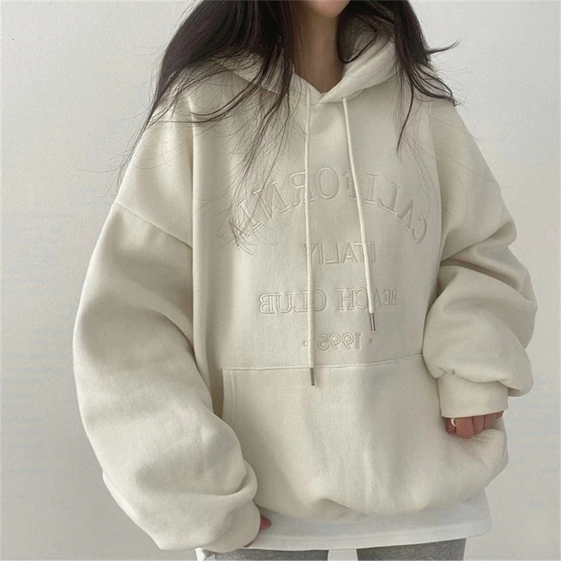 Women Drawstring Pullover Hoodies Teen Girls Casual Loose Long Sleeve Sweatshirt with Pocket Lightweight Autumn Outfits Clothes