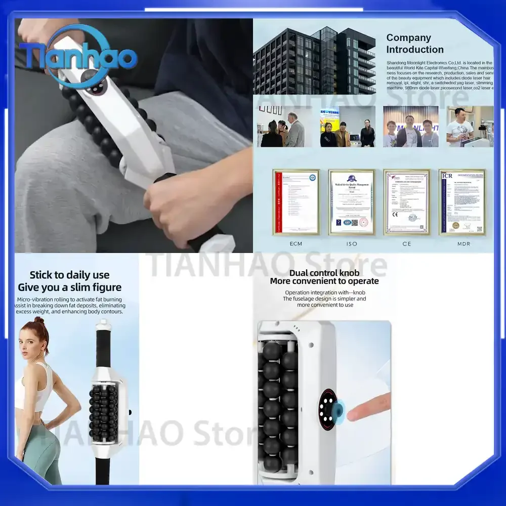 Electric Fat Elimination Micro-Vibration Roller Massage Sphere Vibrator Slimming Machine Device for