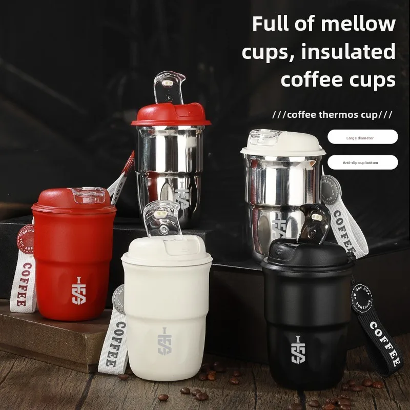 

High appearance level simple handy coffee cup Cola cold portable water cup 316 stainless steel thermos cup