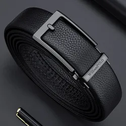 WILLIAMPOLO Men's Belts Luxury Designer Leather High Quality Male Belt For Men Automatic Buckle Jeans Strap Cowskin Belt