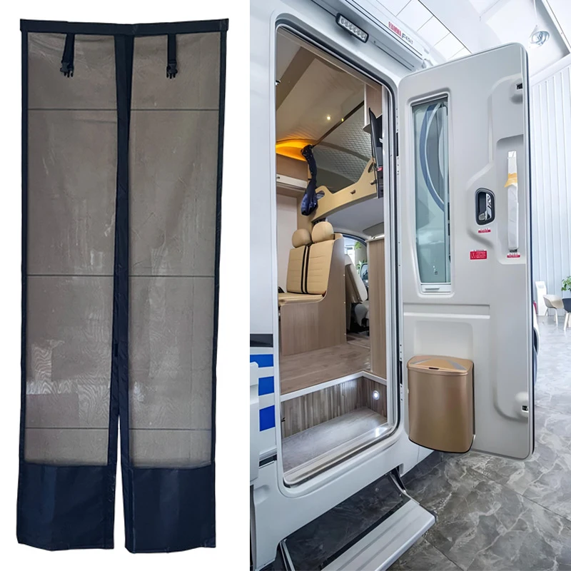 

RV Door Curtain Camping Car Insect Mesh Mosquito Net Motorhome Breathable Sunshade Roller Blinds RV Outdoor Camping Supplies