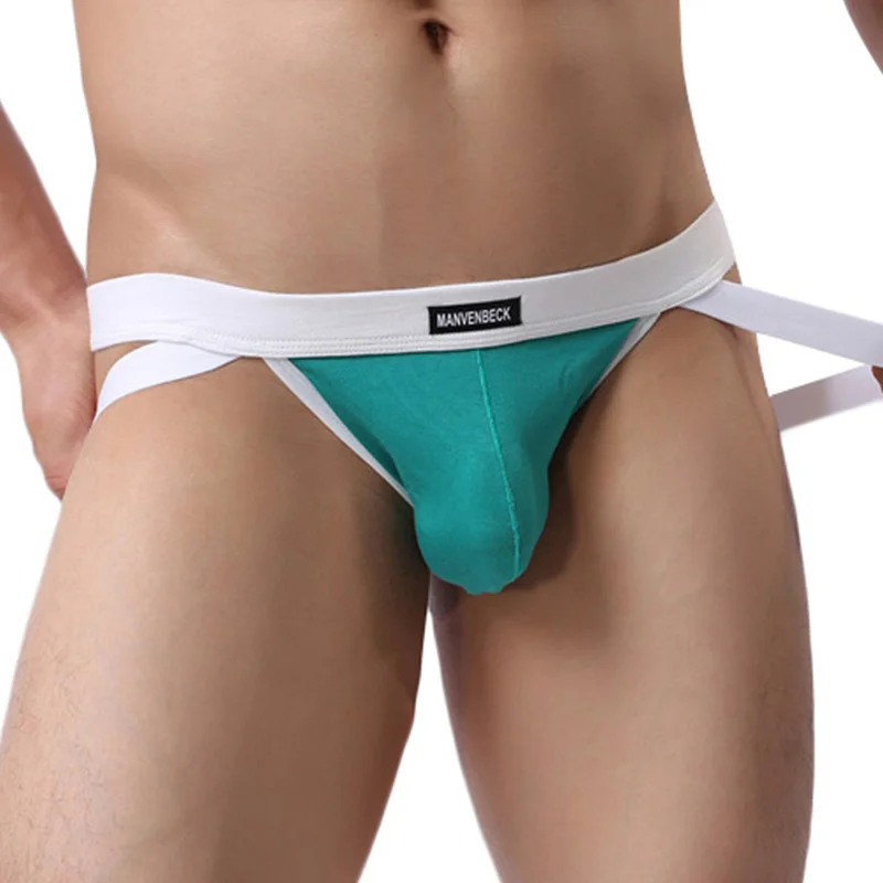 Men Sexy Underwear Jockstrap Men Thong Cotton Gay Jockstrap Comfortable Underpants Breathable Soft  Penis Pouch G-string