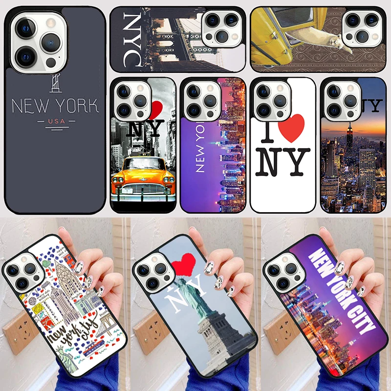 Чехол для телефона с изображением темной ночи Нью-Йорка для iPhone 15 SE2020 14 13 11 12 Pro Max mini XS XR X 8 Plus 7 6S