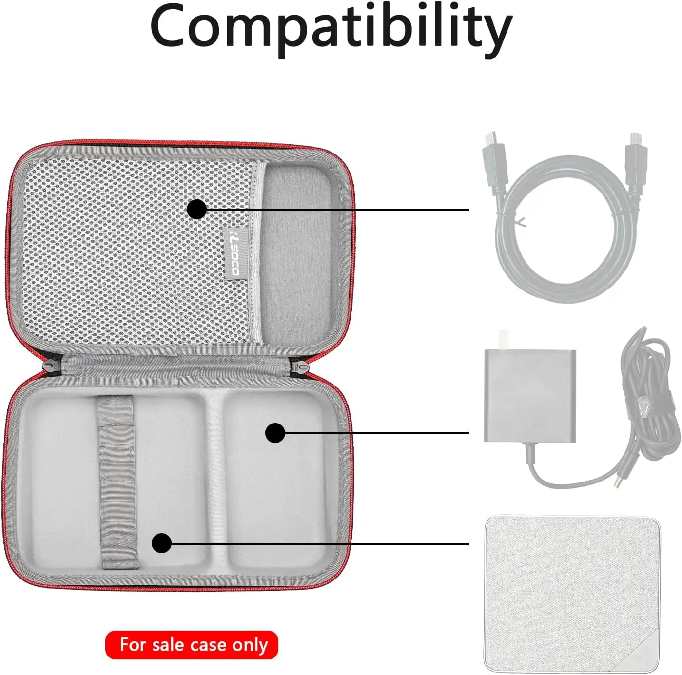 Hard Travel Protective Case for Minisforum UM790 Mini PC Carrying Case, Travel EVA Carrying Pouch Cover Bag for Minisforum UM790