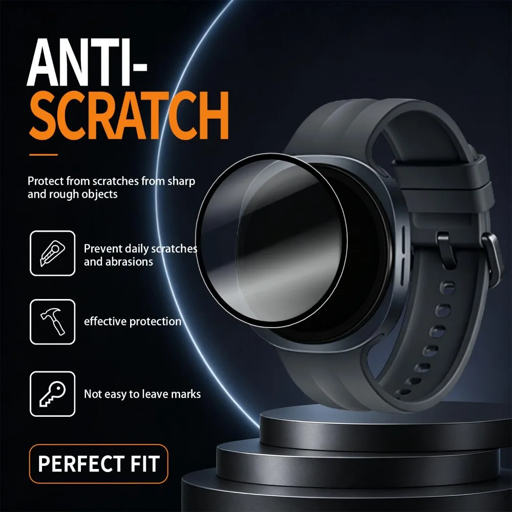 1-2pcs Easy Installation for Samsung Galaxy Watch 9 40mm 44mm One-click Quick Fit Screen Protector Flexible PMMA Protective Film