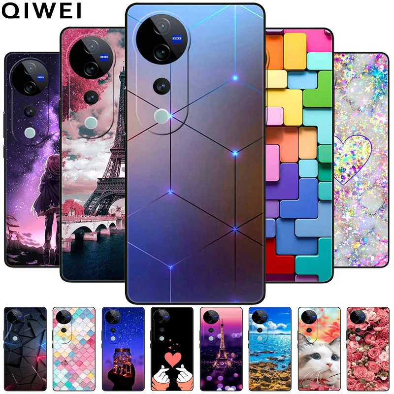 For Vivo V40 5G Case Luxury Cute Soft Silicone Back Cases for Vivo V40 6.78'' Phone Cover for VivoV40 V 40 Full Protection Funda