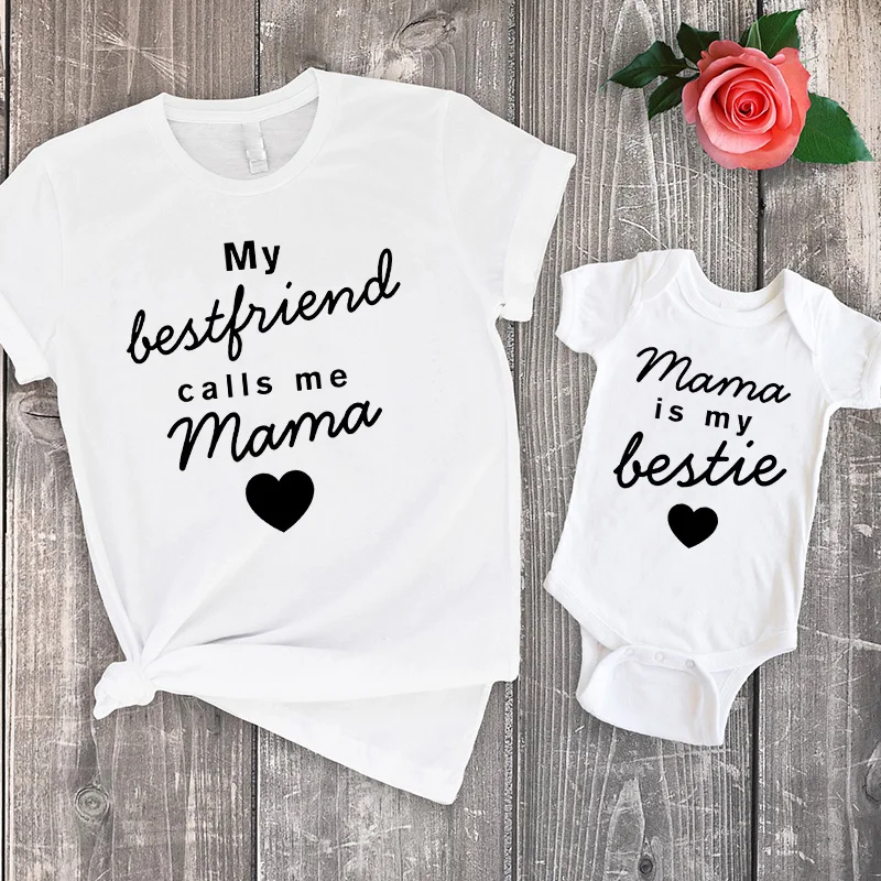 

Mom Is My Best Friend Matching Shirts Mommy and Me Outfit Set My Best Friend Mother and Daughter T-shirts
