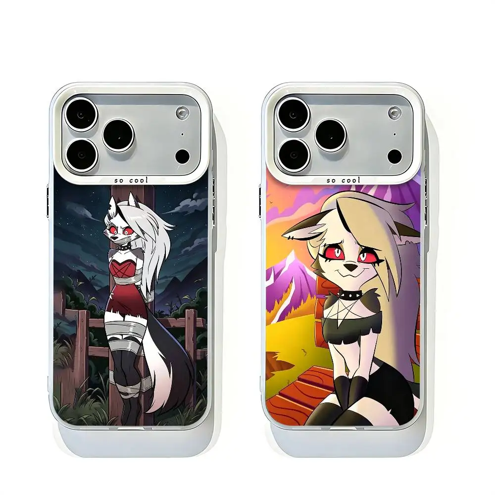 

Wolf Woman L-Loona White Matte Bumper Cover For iPhone 17 16 15 14 13 12 11 Pro Max Large Camera Hole Case