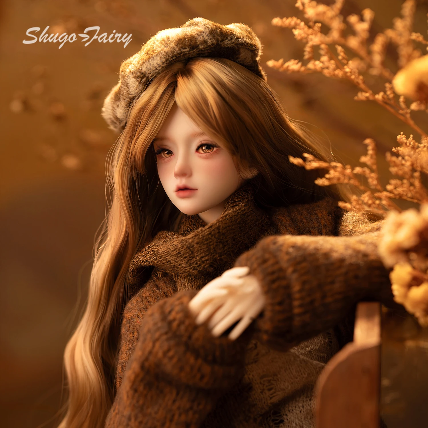 Boneca bjd 1/4 ariana outono maillard estilo aconchegante vibração literária malhas boina shugafairy figura de resina conjunto completo