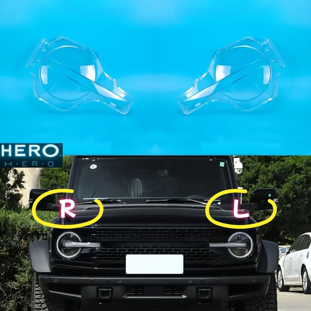 

Крышка передней фары, прозрачная маска, абажур, корпус фары, линза, автозапчасти для Ford Bronco 2021 2022 2023