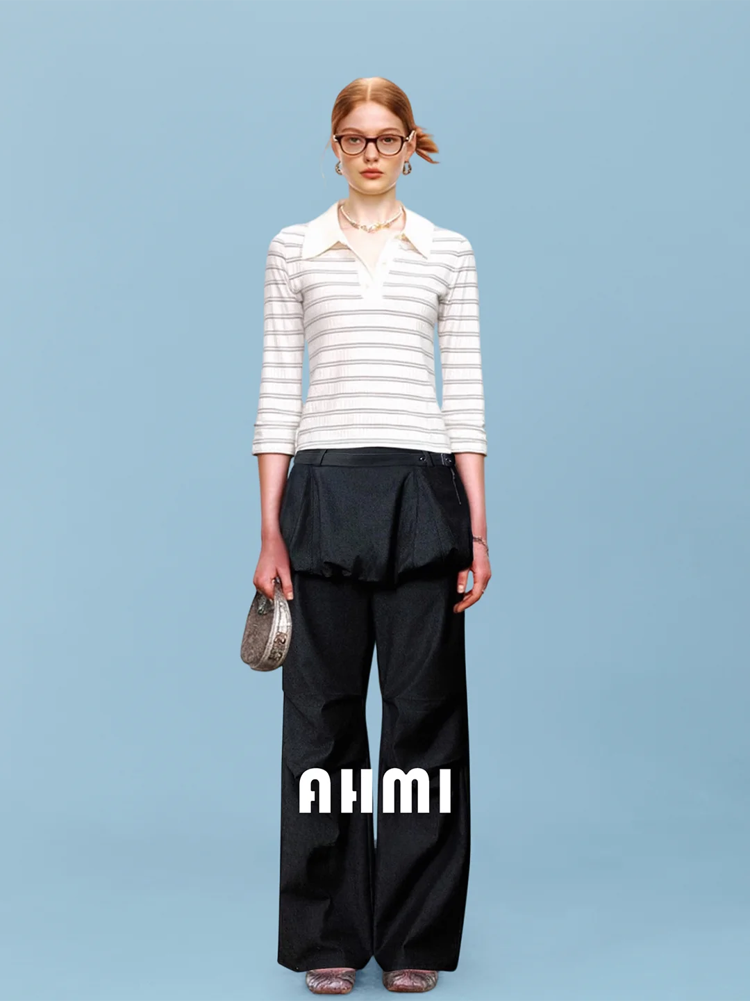 

AHMI Women's High Waist Straight Leg Jeans Waed Denim Wide Leg Pants Spring Autumn New Sle Patchwork Casual Trousers