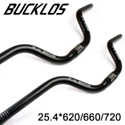 BUCKLOS 25.4mm Mtb Handlebar Bicycle Handlebar 620mm 660mm 720mm Ultralight Swallow Handle Bar Aluminum Alloy Riser Bar