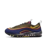 Nike Air Max 97 Men's and Women's Purple Air Cushion Cushioned Comfortable Breathable Anti-slip Wear Shoes Blue Yellow