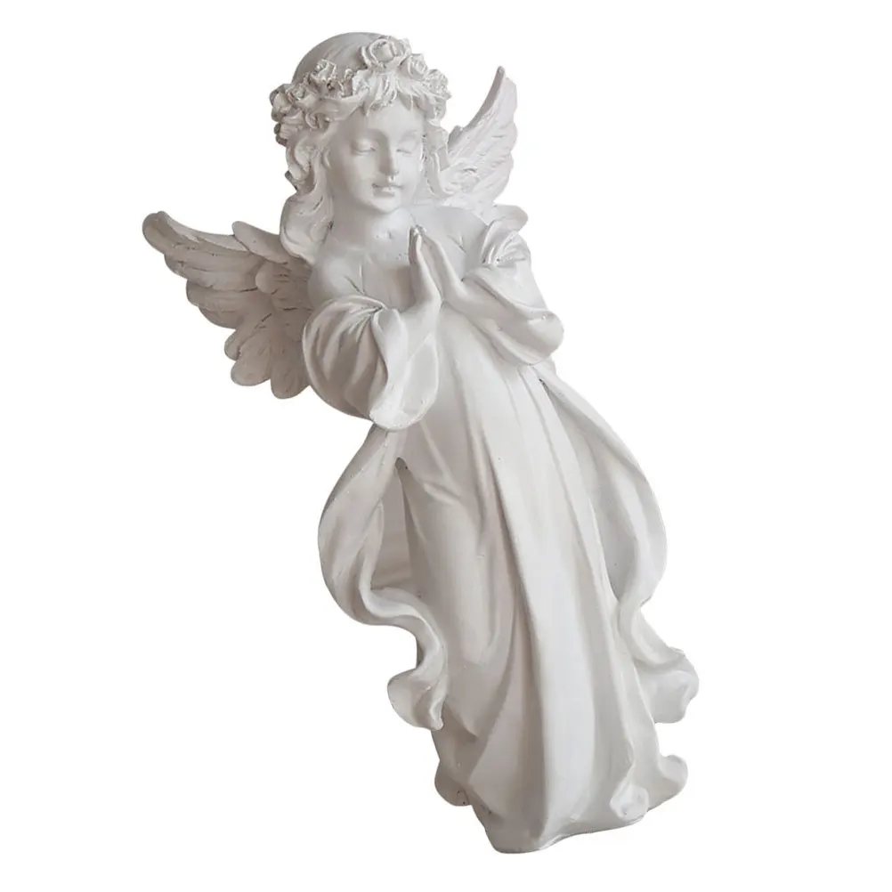 

1Pcs Angel Decor Resin Ornament Multifunctional Hand Painted Classic European Style Tabletop Garden Yard Ornament
