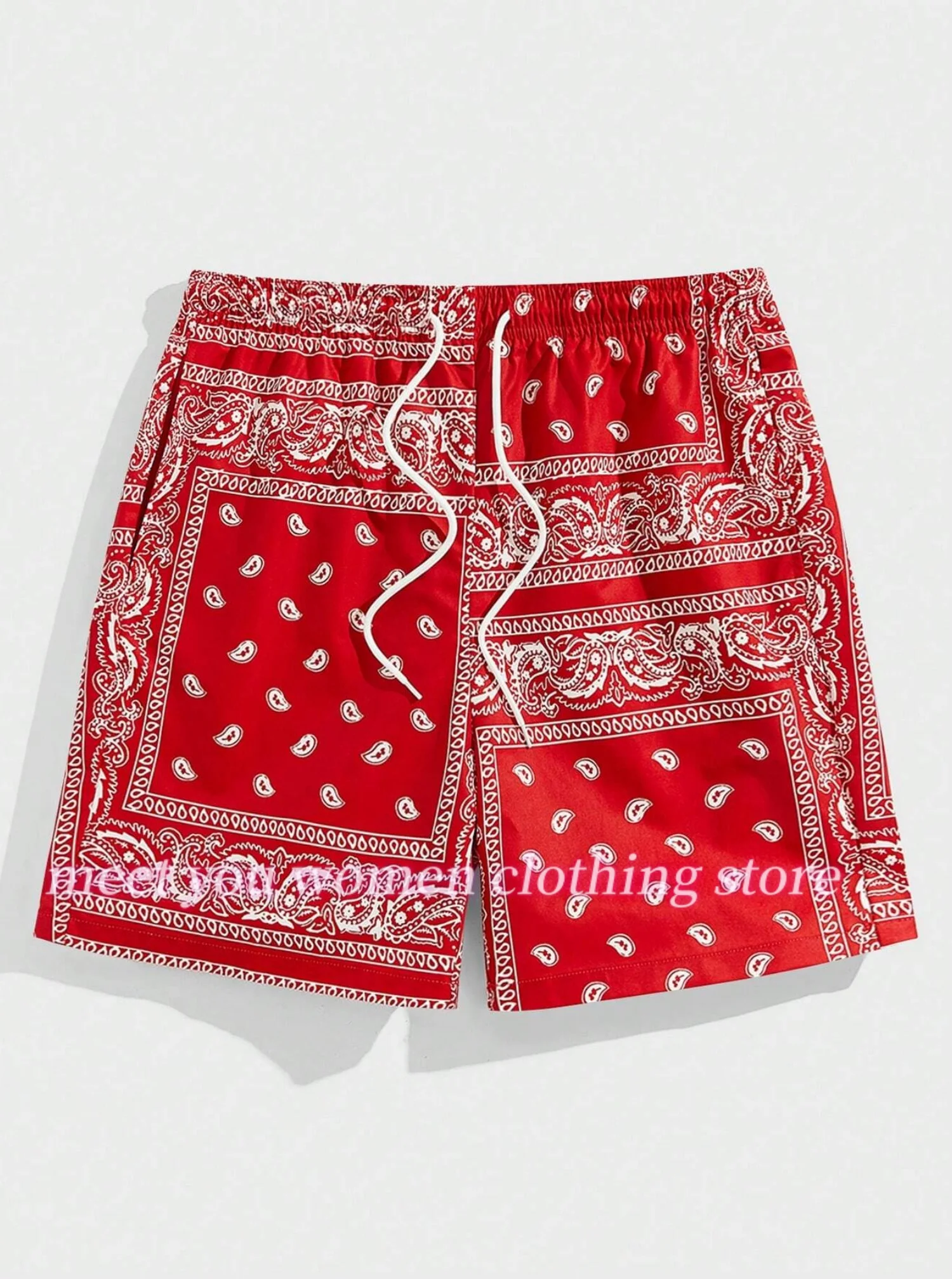 2025 Summer Hawaii Women's Oversized Sport Shorts Summer Casual Drawstring Waist Shorts Outdoor Men's Running Sportwear Shorts