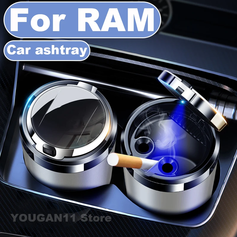 

Car Ashtray Anti Smell For RAM 1500 Heavy Duty Power Wagon 1500 REV RHO 2025 Vehicle Ashtray With LED Light RAM 1500 Accessories