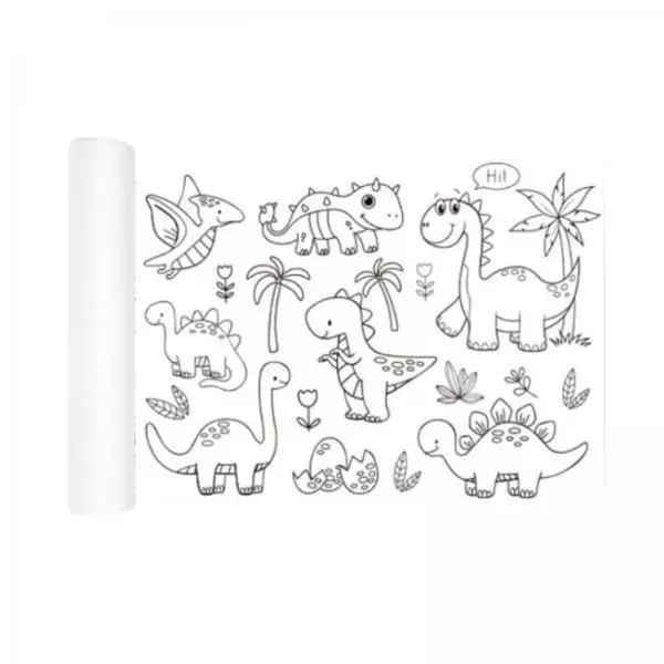 Kids Sticky Drawing Paper Roll Rich Patterns Coloring Books Notebook for Drawing Paper Block Children