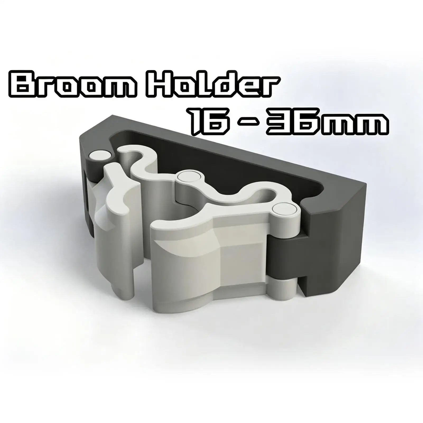 Multifunctional Broom Hanger Mop Organizer Wall Mounted Household Cleaning Tool Holder Space Saving Storage Rack for Kitchen - view 2