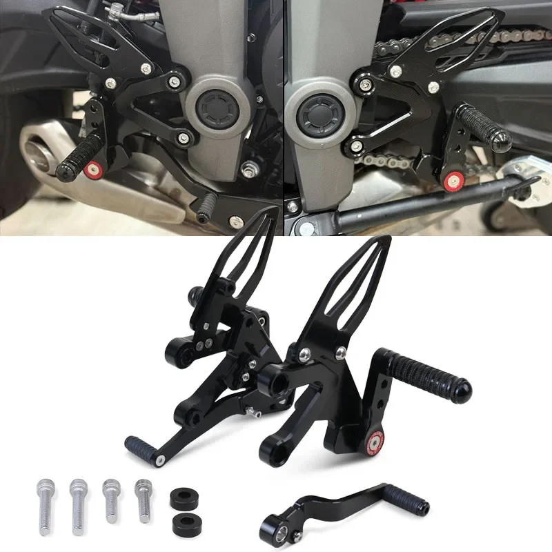 Pedane Posteriori Regolabili CNC per Moto, Poggiapiedi Compatibili con Daytona 660