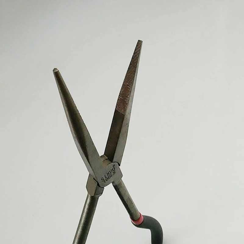 Imagem -05 - Alicate de Pesca Multifuncional Prático Curva Reto Punho Longo Garra de Aço Carbono 1pc