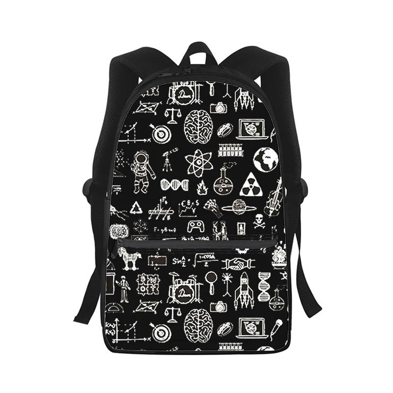 Biologie und Chemie Männer Frauen Rucksack 3D-Druck Mode Student Schultasche Laptop Rucksack Kinder Reise Umhängetasche