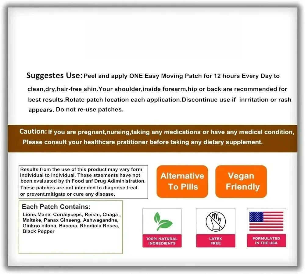 30 Patch Patch Trasdermiche Aguaje con Pueraria Mirifica