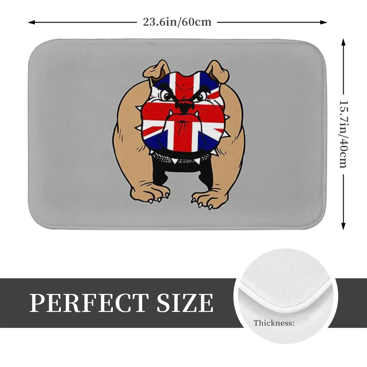 British Bulldog Bulldogs Great Britain Union Jack Flag GB Dog Doormat Bathroom Floor Mats Home Entrance Rugs Carpet Footpad