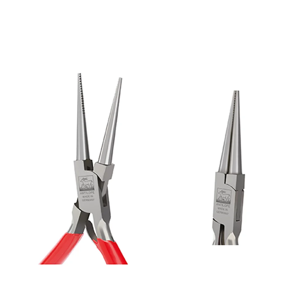 ANTILOPE Round Nose Pliers with 1 Spring & Cut 145mm Serrated Jaws Firm Grip for Jewelry Forming Wire & Loops