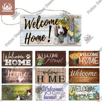 Putuo Decor Welcome Signs Decorative Plaque Wooden Hanging Signs Sweet Home Family Door Sign for Home Garden Doorway Decoration