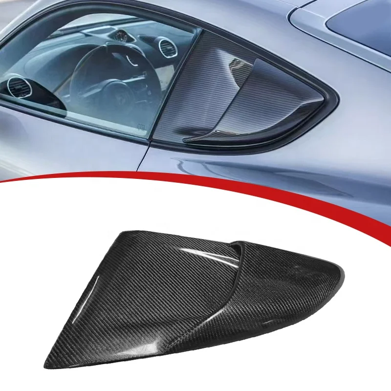 

Best Price Upgrade to GT4RS Style Dry Carbon Fiber Car Rear mudguard Side Airflow Vent Cover for Porsche 718