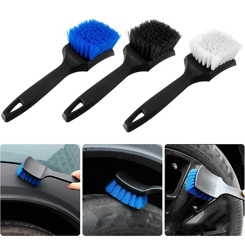 

Auto Tire Rim Brush Wheel Hub Cleaning Brushes Car Wheels Detailing Cleaning Accessories Black White Tire Auto Washing Tool