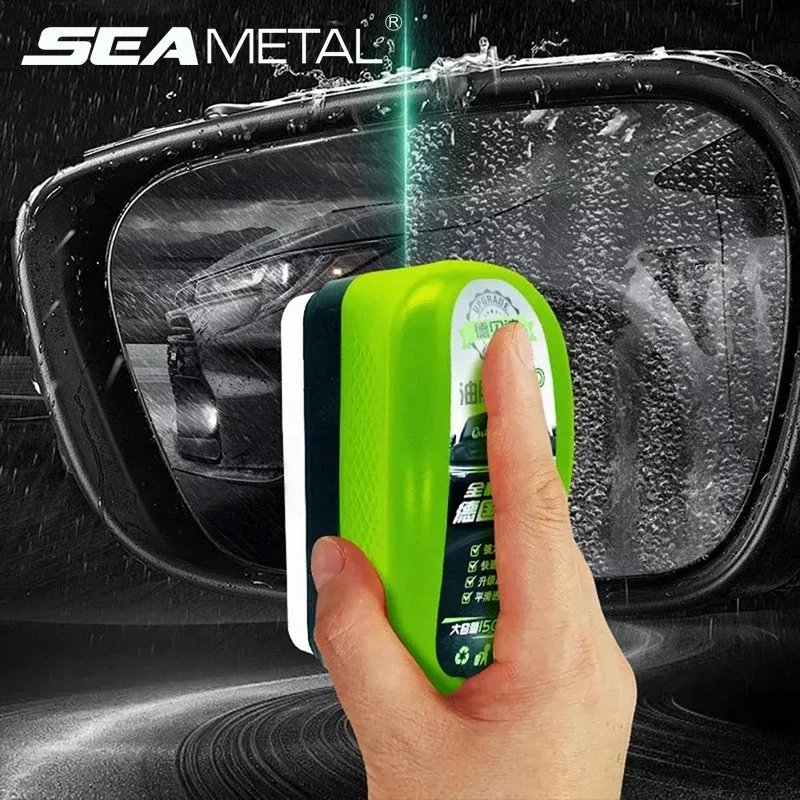 Seametal 120ml 150ml escova de limpeza de filme de óleo de vidro de carro hidrofóbico revestimento de vidro limpador removedor de filme de óleo anti-chuva escovas de nevoeiro