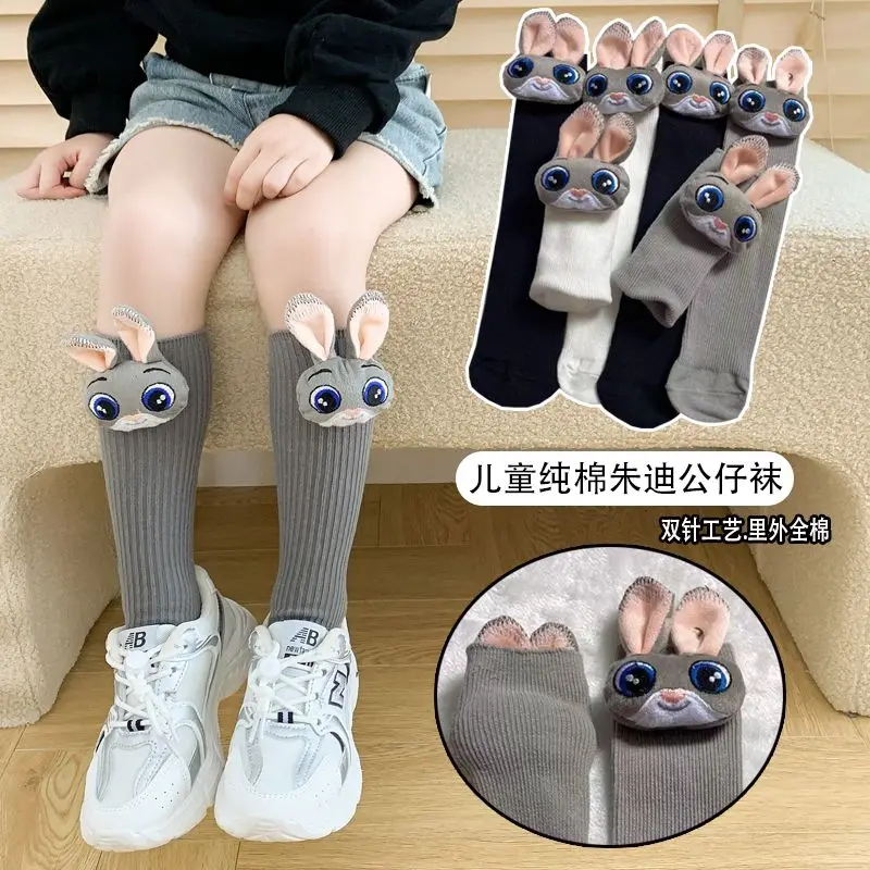 Disney Zootopia Judy Doll Anime Cartoon Children's Stockings Creative Kawaii Three-dimensional Kawaii Cotton Socks Wholesale