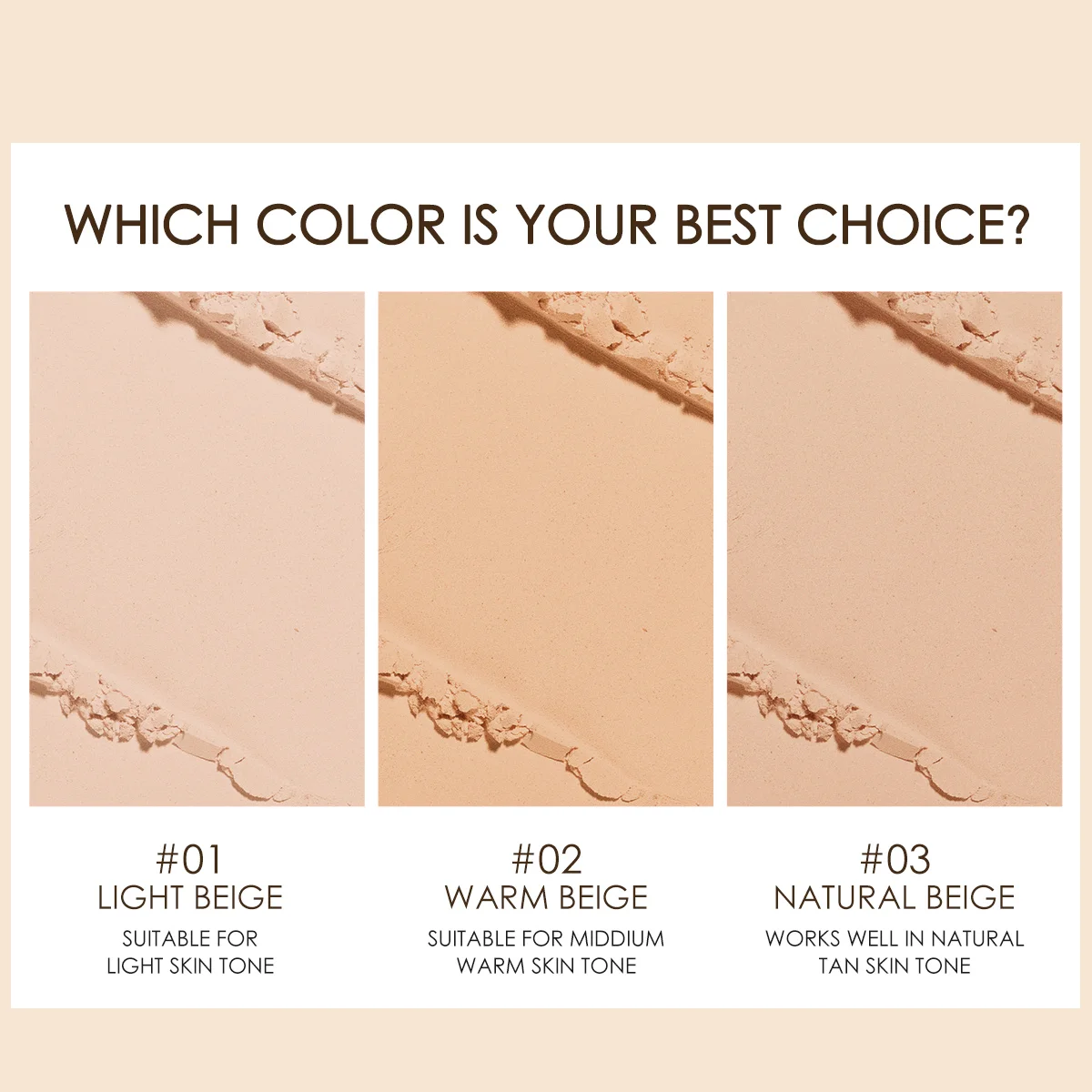 FOCALLURE Oil Control Matte Face Press Powder Foundation High Coverage Lightweight Non-cakey Natural Concealer Makeup Cosmetics